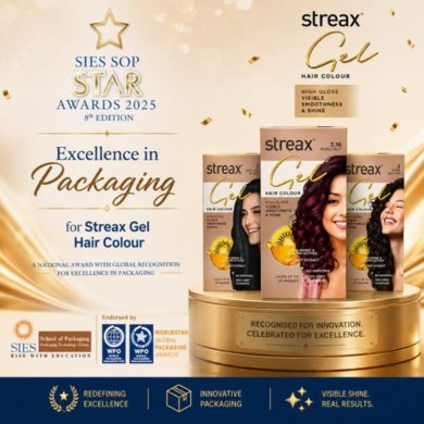 Excellence in Packaging for Streax Gel Hair colour
