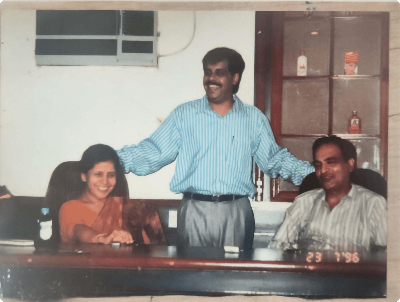 Manish Chhabra with Savita Chhabra and Subhash Nishat